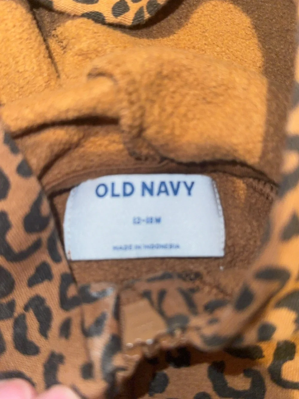 Old Navy Kids' Leopard Print Hooded Puffer Jacket - Brown/Black
